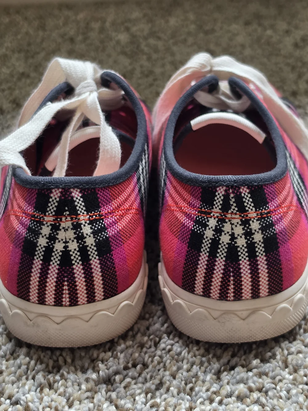 kate spade Pink Plaid Low-Top Sneakers
